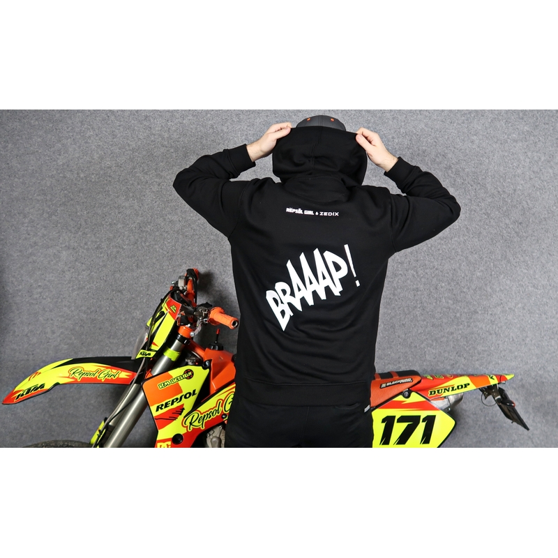 Felpa con cappuccio da uomo SUPERMOTO nero