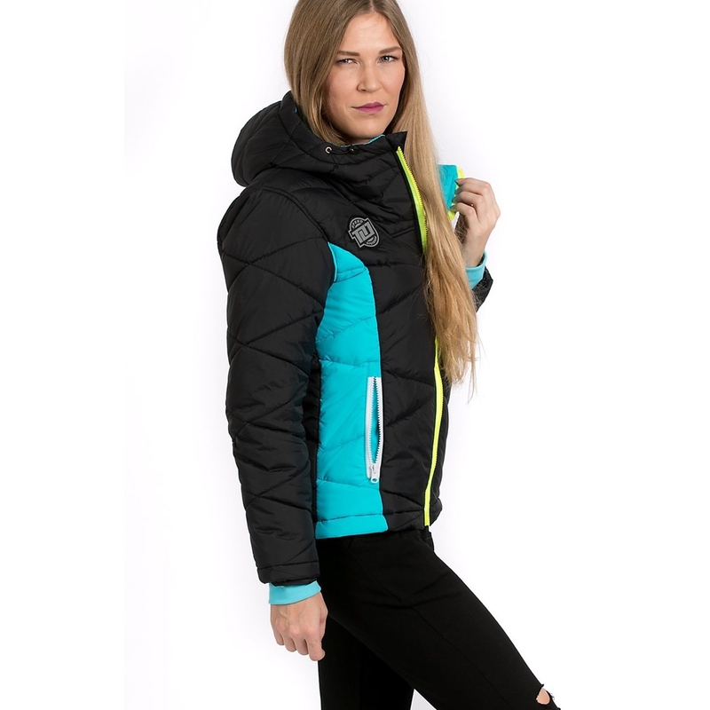 Dámská bunda 101 Riders Defrost černo-modro-fluo žlutá