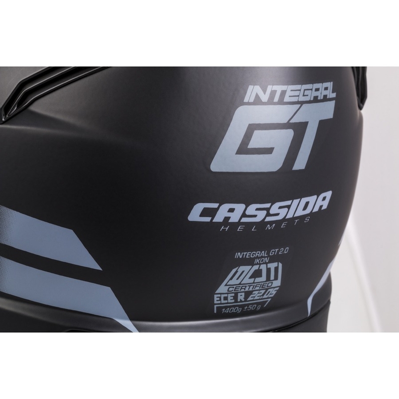 Casco integrale Cassida Integral GT 2.0 Ikon nero-grigio Saldi