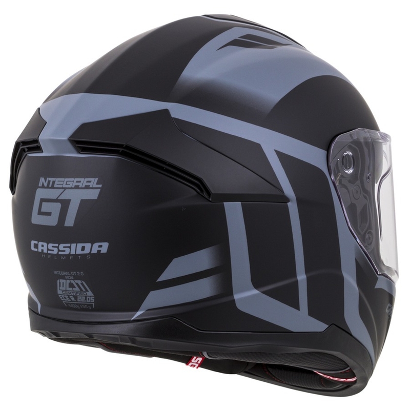 Casco integrale Cassida Integral GT 2.0 Ikon nero-grigio Saldi