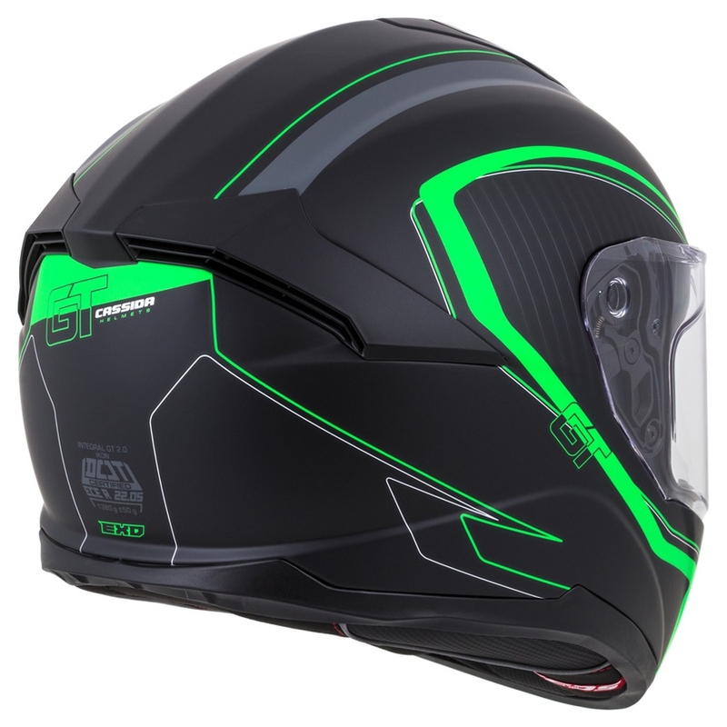 Casco integrale Cassida Integral GT 2.0 Reptyl nero-grigio-verde