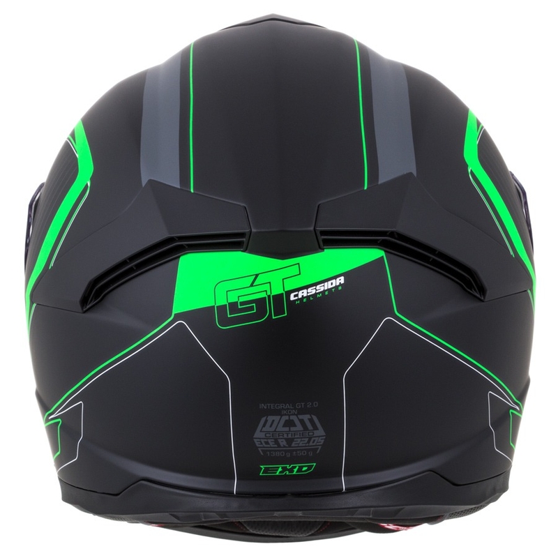 Casco integrale Cassida Integral GT 2.0 Reptyl nero-grigio-verde