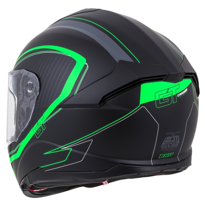Casco integrale Cassida Integral GT 2.0 Reptyl nero-grigio-verde