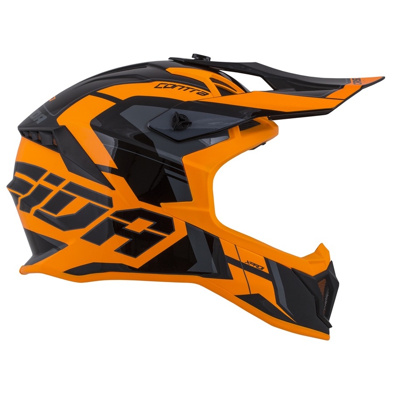 Cassida Cross Pro II Contra Casco da motocross arancio-nero-grigio