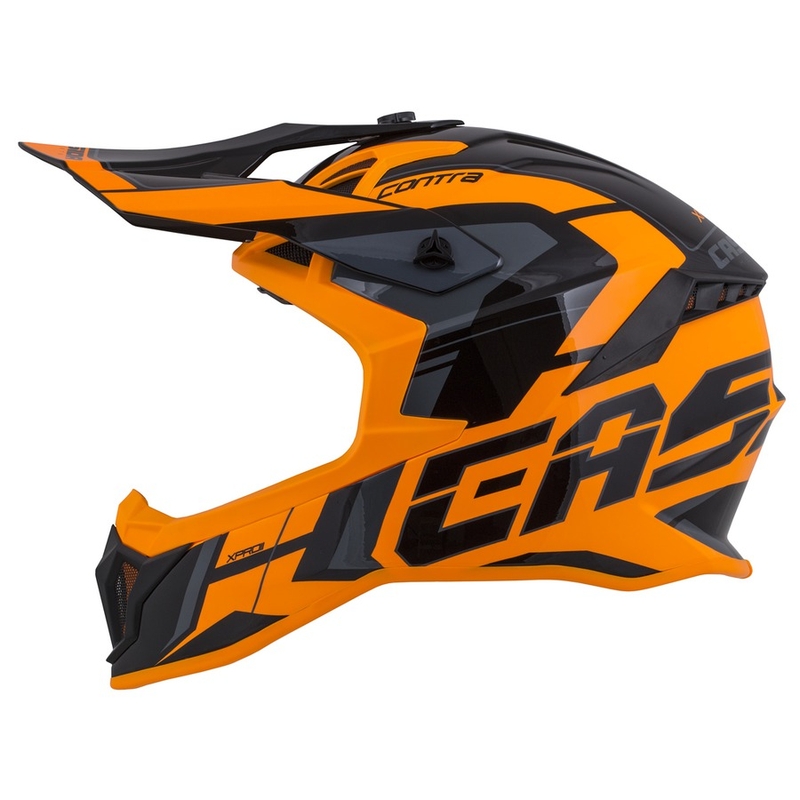 Cassida Cross Pro II Contra Casco da motocross arancio-nero-grigio