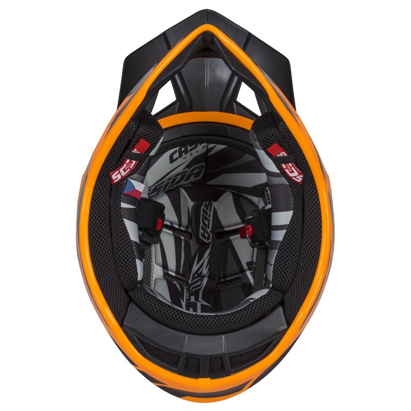 Cassida Cross Pro II Contra Casco da motocross arancio-nero-grigio