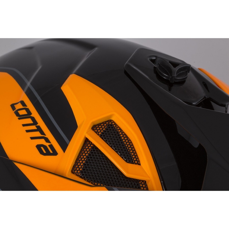 Cassida Cross Pro II Contra Casco da motocross arancio-nero-grigio