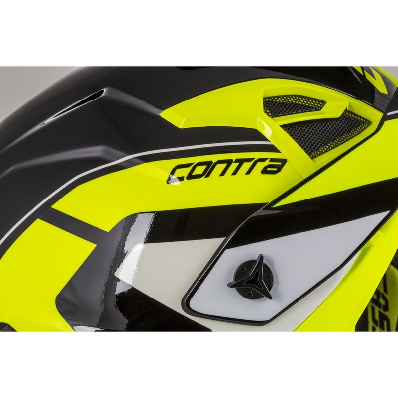 Casco da motocross Cassida Cross Pro II Contra giallo fluo-grigio-nero