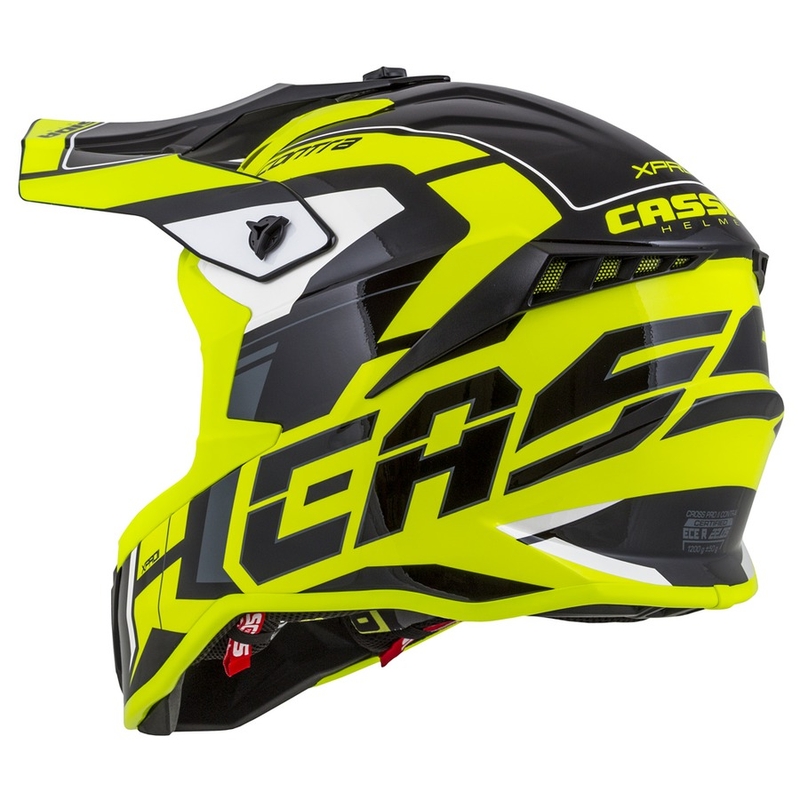 Casco da motocross Cassida Cross Pro II Contra giallo fluo-grigio-nero