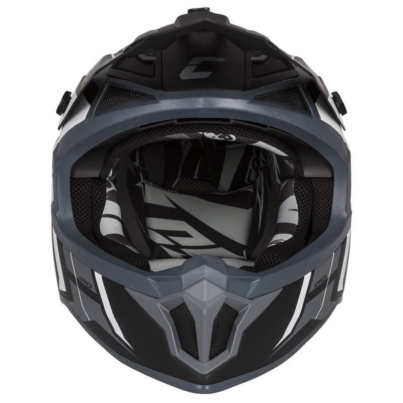 Casco motocross Cassida Cross Pro II Contra nero-grigio-bianco