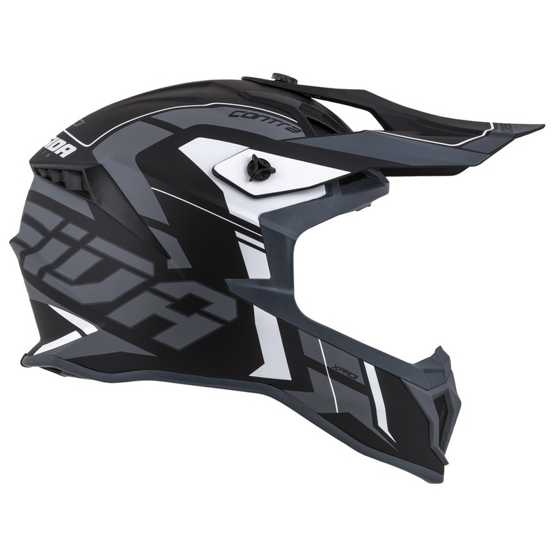 Casco motocross Cassida Cross Pro II Contra nero-grigio-bianco