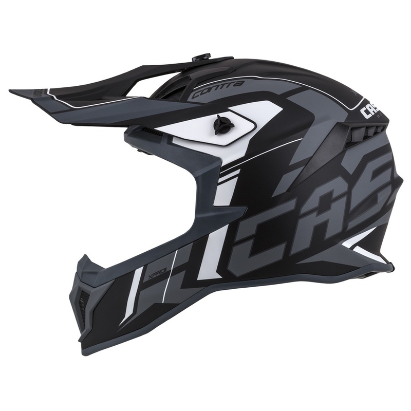 Casco motocross Cassida Cross Pro II Contra nero-grigio-bianco
