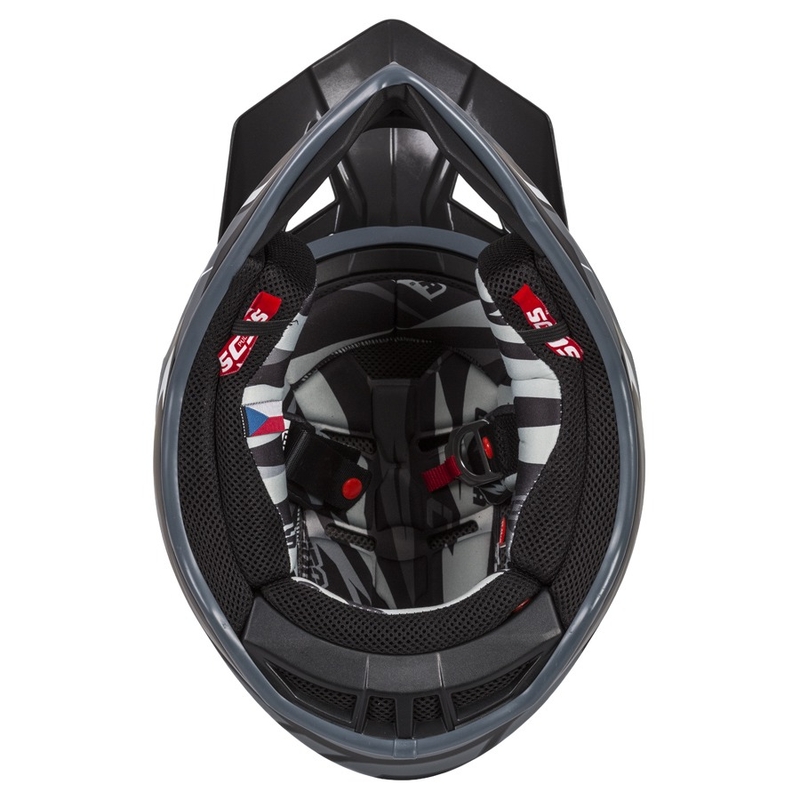 Casco motocross Cassida Cross Pro II Contra nero-grigio-bianco