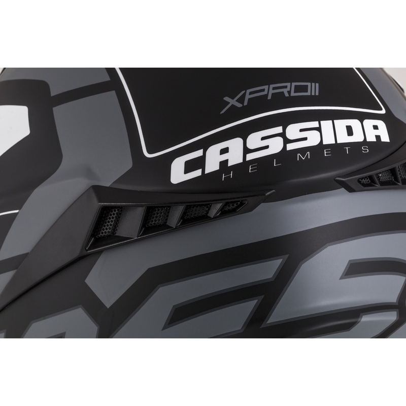 Casco motocross Cassida Cross Pro II Contra nero-grigio-bianco