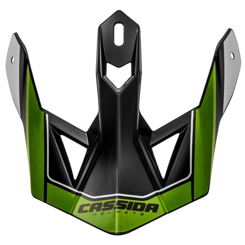 Visiera per casco Cassida Cross Pro II nero-grigio-bianco-verde