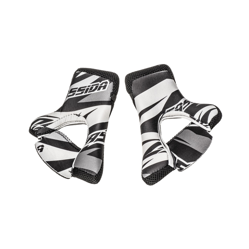 Guanciali interni per casco Cassida Cross Pro II nero-bianco-grigio