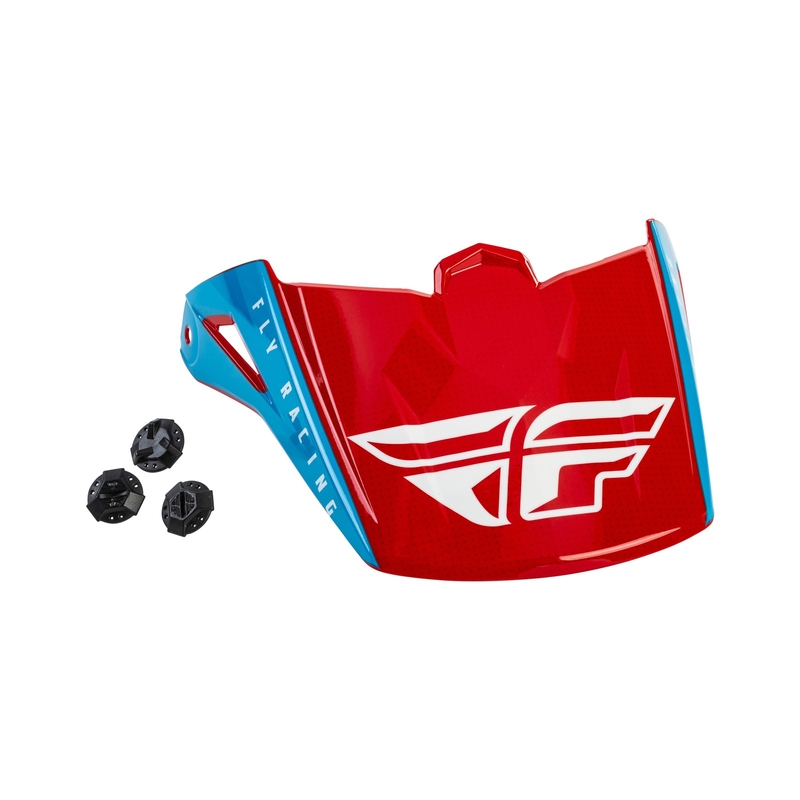 Visiera per casco FLY Racing Kinetic Straight rosso-bianco-blu