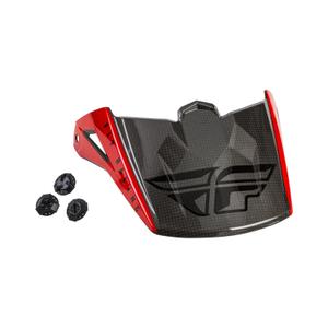 Visiera per casco FLY Racing Kinetic Straight rosso-nero-grigio