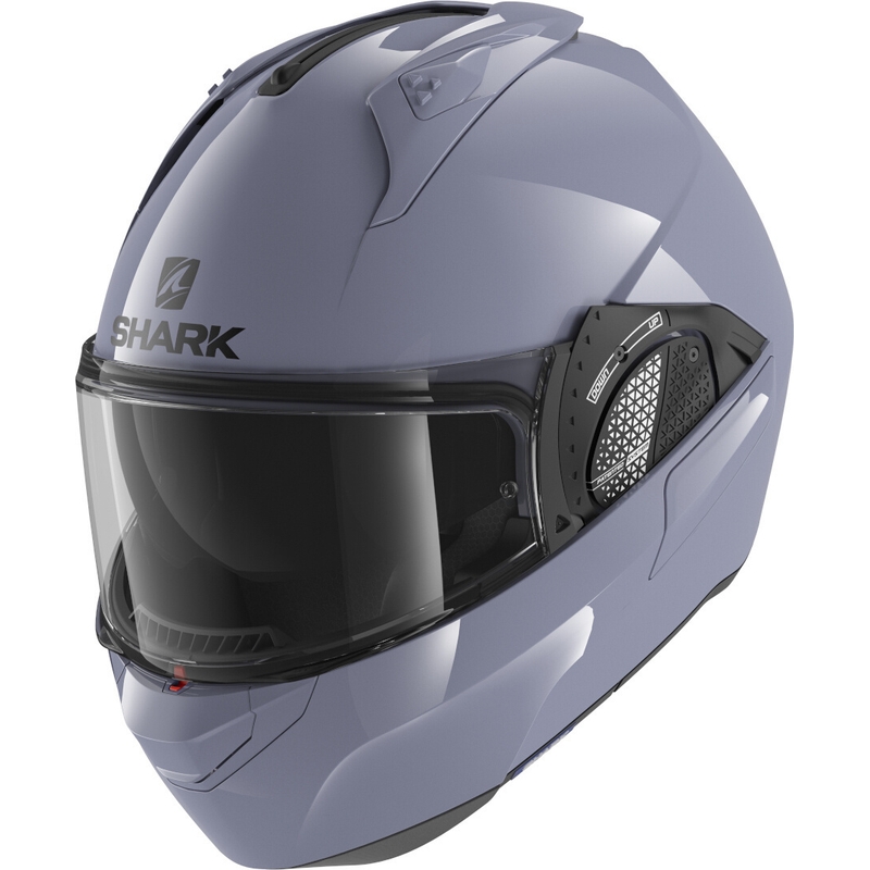 Překlápěcí přilba SHARK EVO-GT Blank šedá lesklá