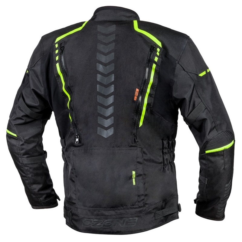 Moto bunda Ozone Tour II černo-fluo žlutá - smazan
