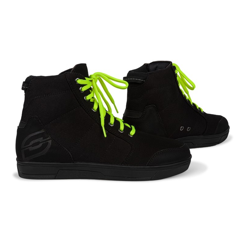Stivali da moto Ozone Town nero-giallo fluo