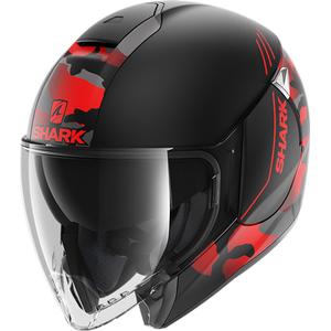 Casco aperto SHARK CITYCRUISER Genom nero-rosso Saldi