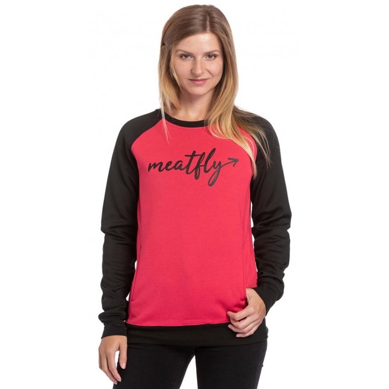 Felpa da donna Meatfly Robin nera e rosa Saldi