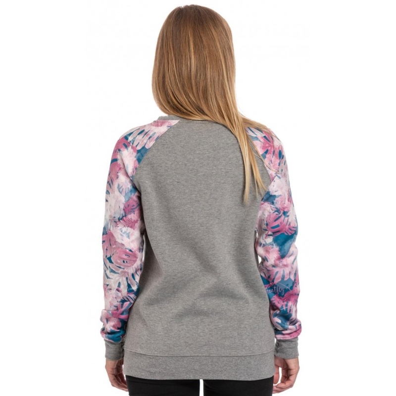 Felpa Meatfly Robin donna grigio-rosa Saldi
