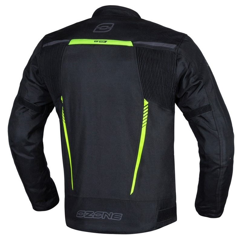 Giacca da moto Ozone Delta IV nero-giallo fluo