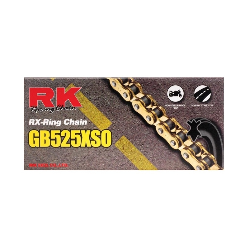 Řetěz RK 525 XSO 126 článků X-kroužky zlatý
