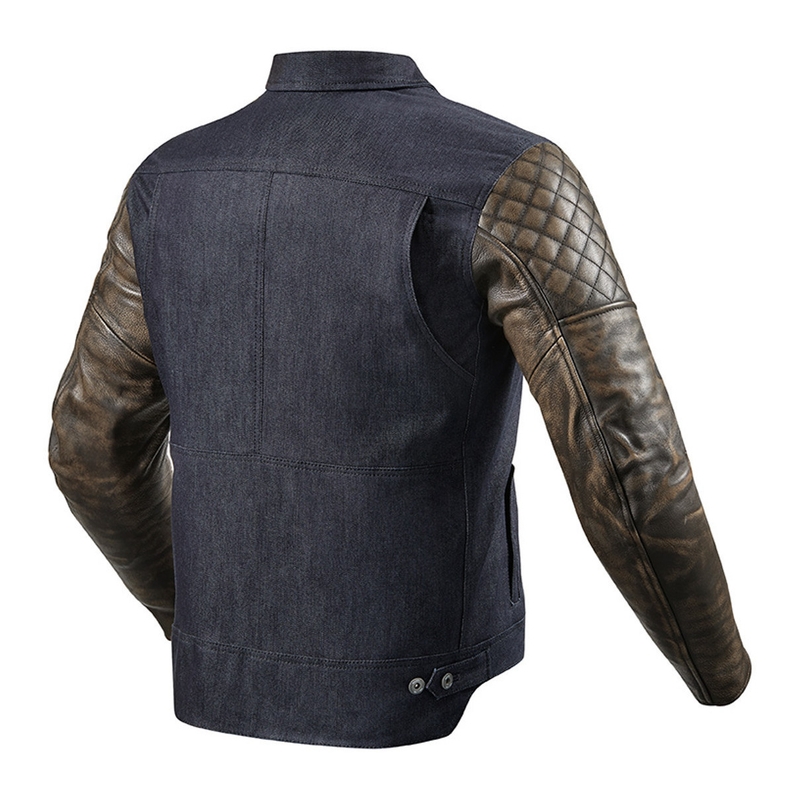 Giacca da moto Revit Crossroads blu-marrone Saldi