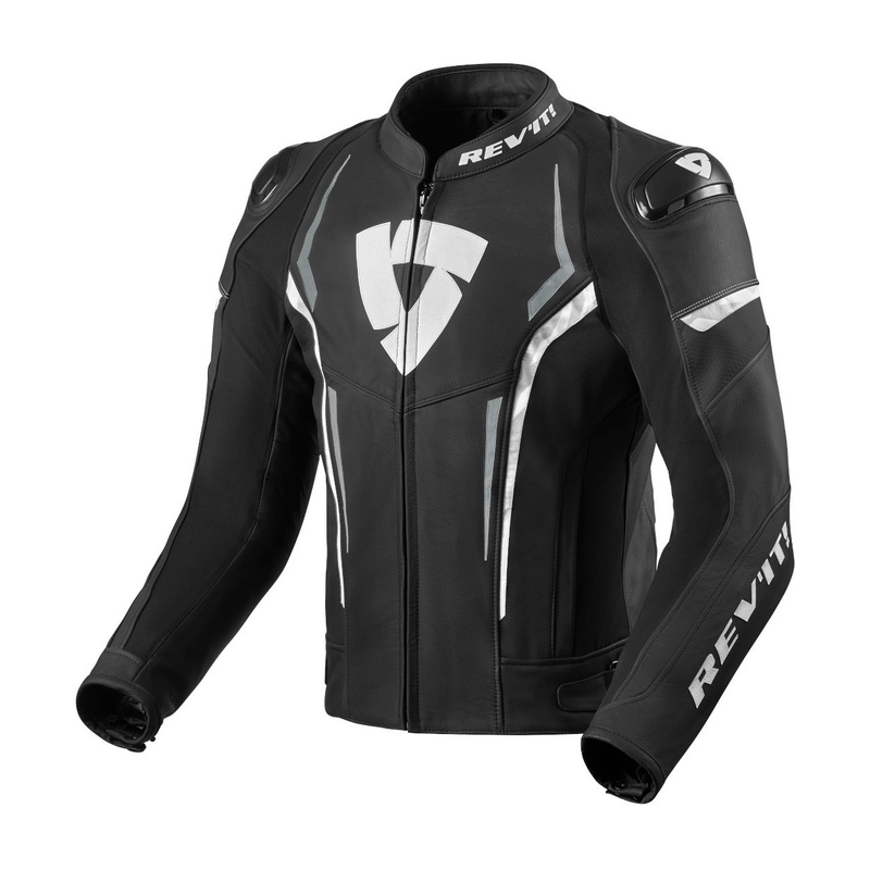 Giacca da moto Revit Glide bianca e nera Saldi