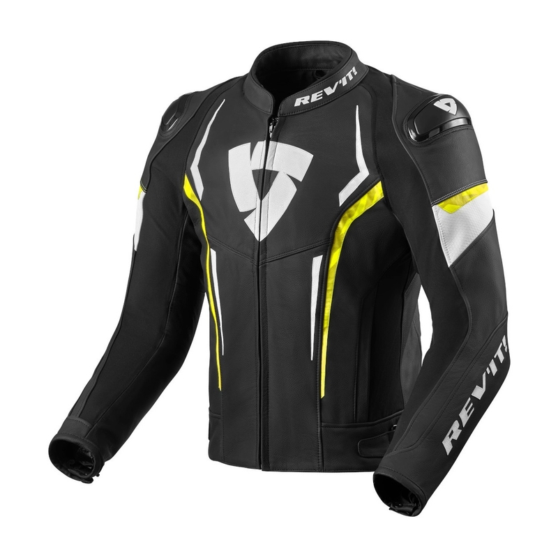 Giacca da moto Revit Glide nero-giallo neon Saldi