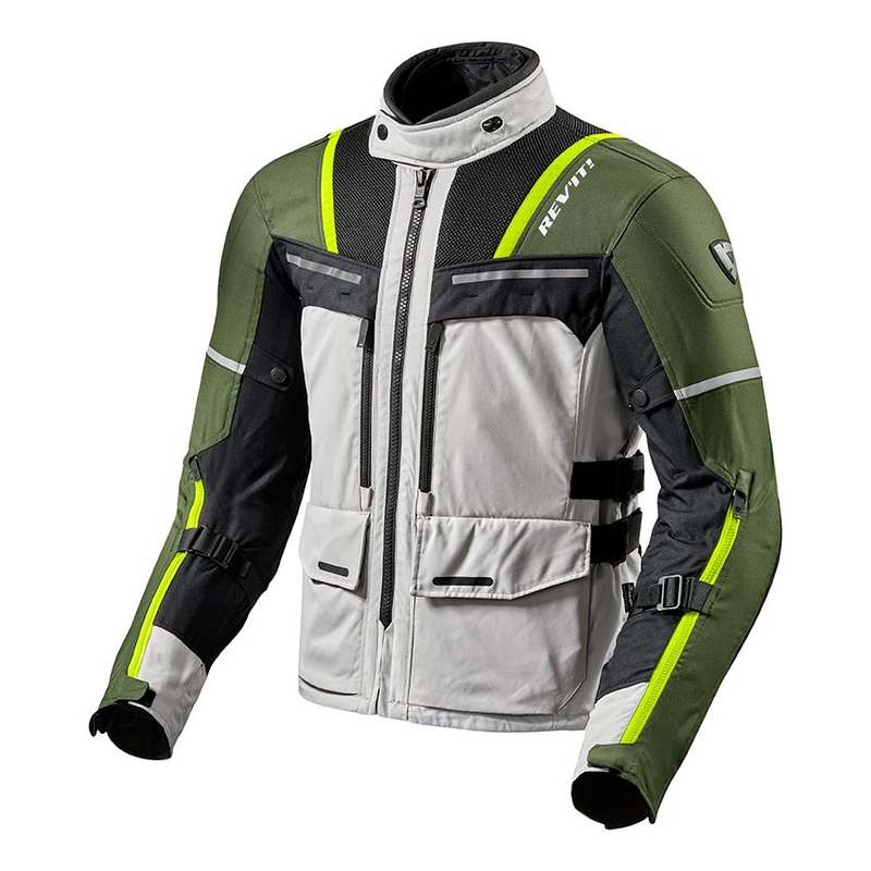 Giacca da moto Revit Offtrack verde argento Saldi