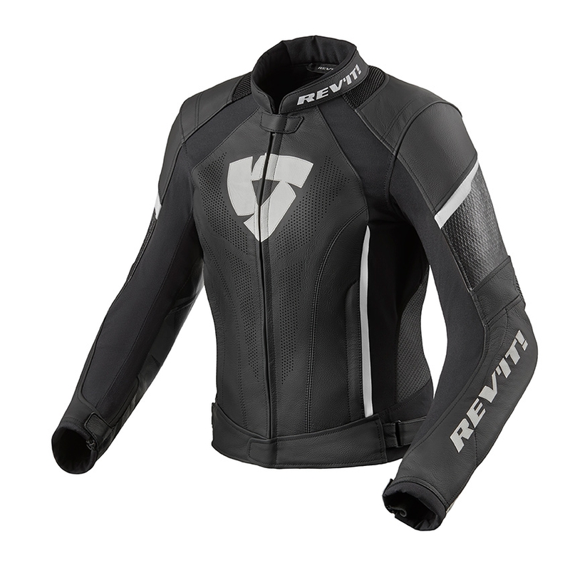 Giacca da moto Revit Xena 3 bianca e nera da donna Saldi