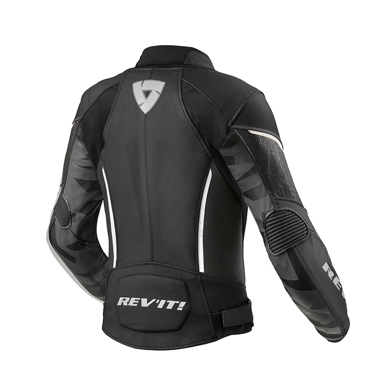 Giacca da moto Revit Xena 3 bianca e nera da donna Saldi
