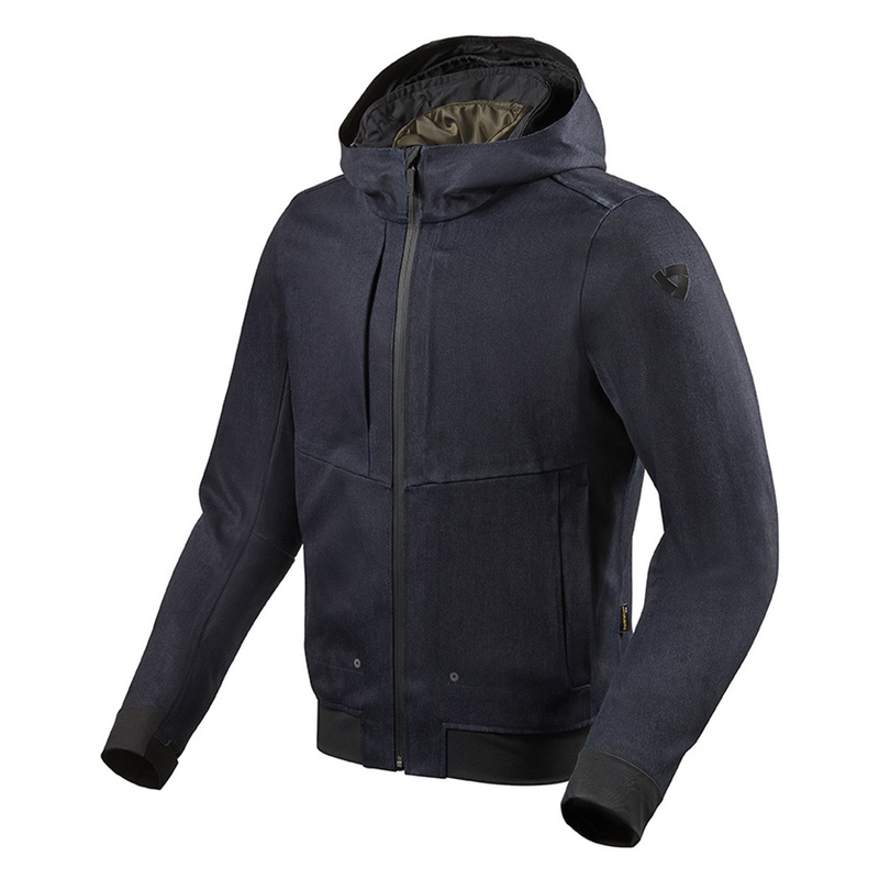 Felpa da moto Revit Stealth 2 con cappuccio blu scuro Saldi