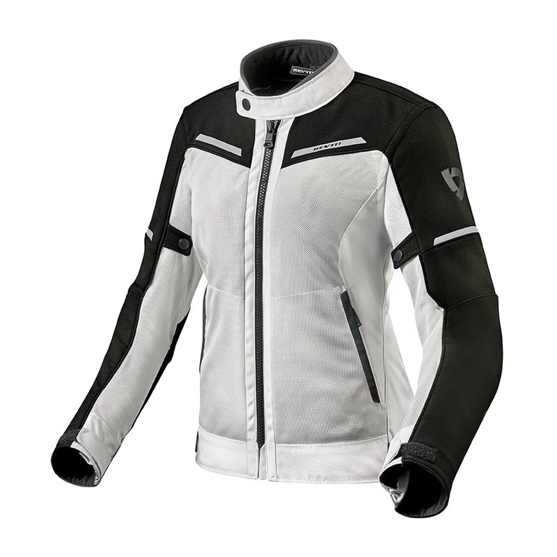 Giacca moto Revit Airwave 3 da donna Argento e Nero Saldi