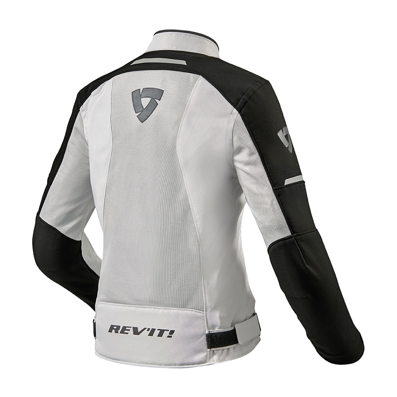 Giacca moto Revit Airwave 3 da donna Argento e Nero Saldi