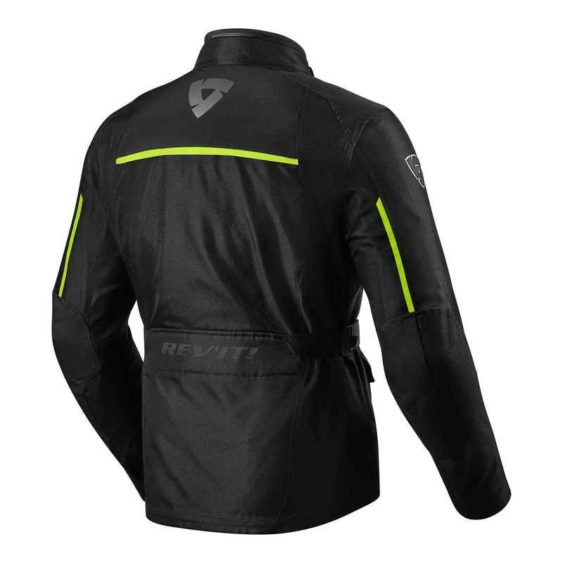 Giacca da moto Revit Voltiac 2 nero-giallo fluo Saldi