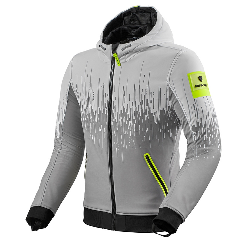Giacca da moto Revit Quantum 2 WB grigio-giallo fluo Saldi