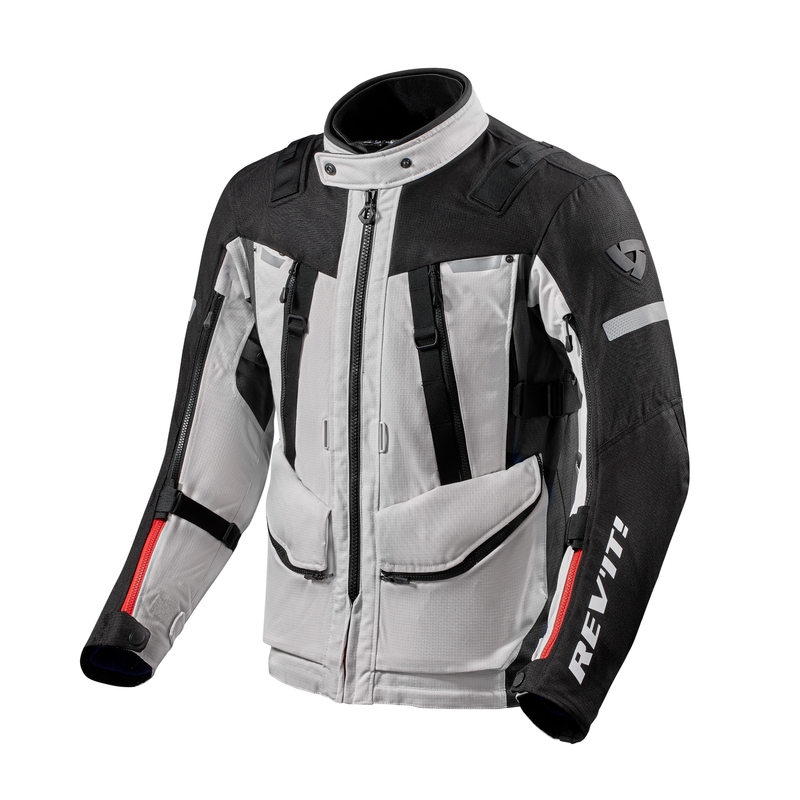 Giacca da moto Revit Sand 4 H2O argento-nero Saldi