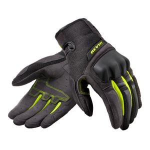Guanti da moto Revit Volcano nero-giallo fluo Saldi