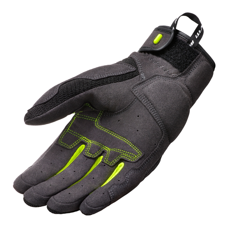 Guanti da moto Revit Volcano nero-giallo fluo Saldi