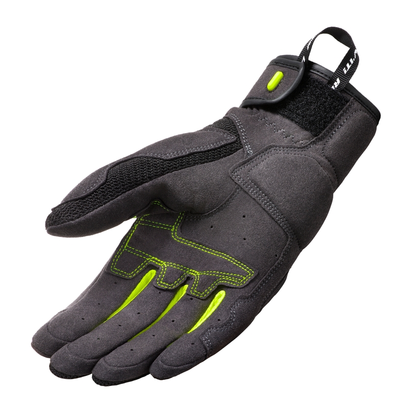 Guanti da moto da donna Revit Volcano Nero-Giallo Fluo Saldi