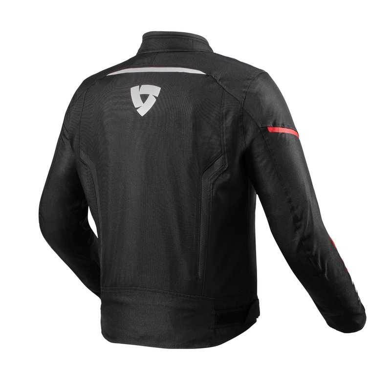 Giacca da moto Revit Sprint H2O nero-rosso fluo Saldi