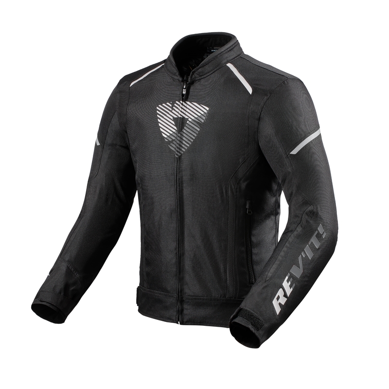 Giacca da moto Revit Sprint H2O bianca e nera Saldi