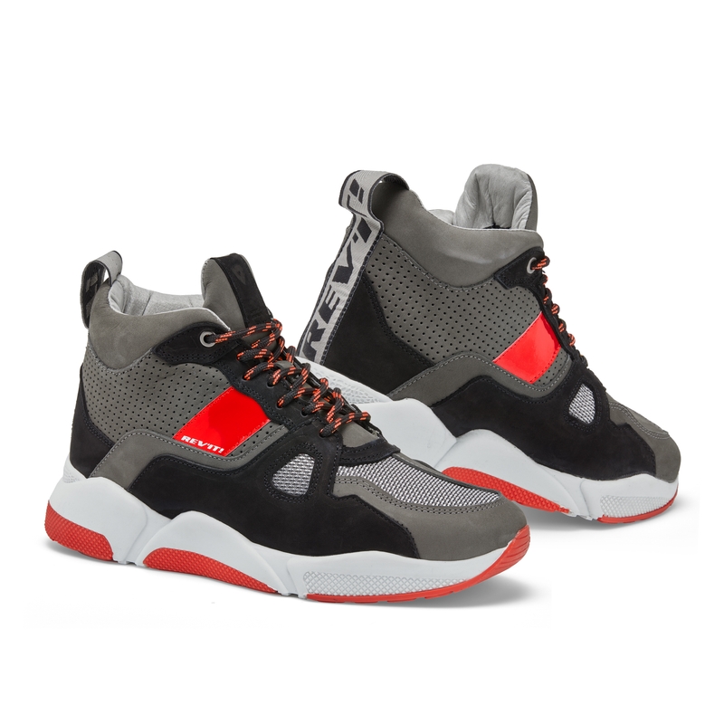 Stivali da moto Revit Astro nero-grigio-rosso fluo Saldi
