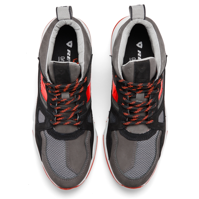 Stivali da moto Revit Astro nero-grigio-rosso fluo Saldi