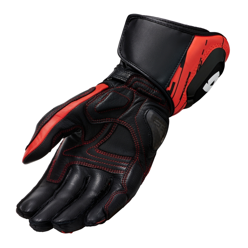 Guanti da moto Revit Quantum 2 nero-rosso fluo Saldi